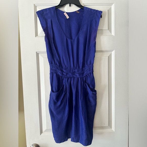 Rebecca Taylor royal Blue silk blend sleeveless short romper. Size 2 - Picture 1 of 8